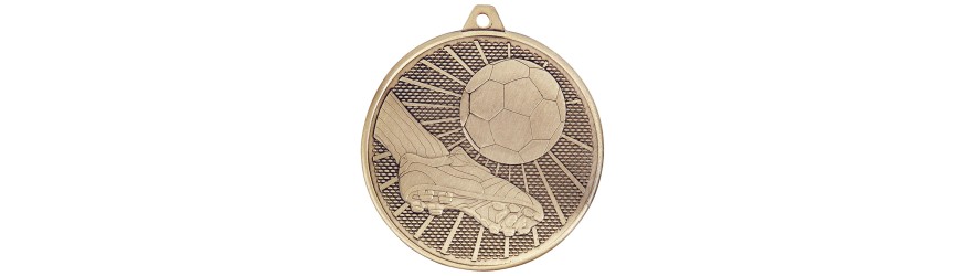 50MM FORMATION FOOTBALL BALL AND BOOT MEDAL - GOLD, SILVER & BRONZE 50MM FORMATION FOOTBALL BALL AND BOOT MEDAL - GOLD, SILVER & BRONZE